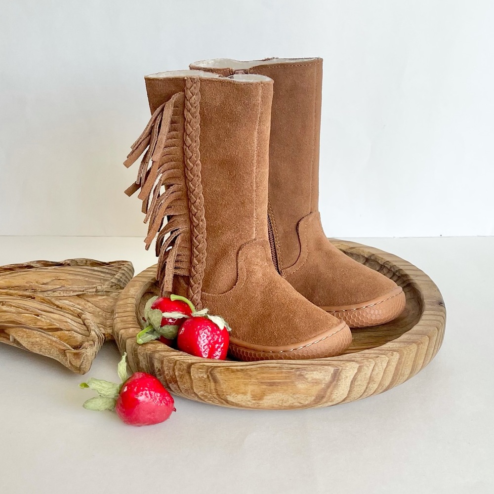 Livie & Luca Baby Girls Sonoma Camel Suede Upper Boots NWB Size 5